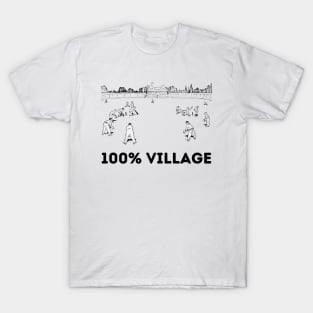 Village cricketer, 100% village T-Shirt